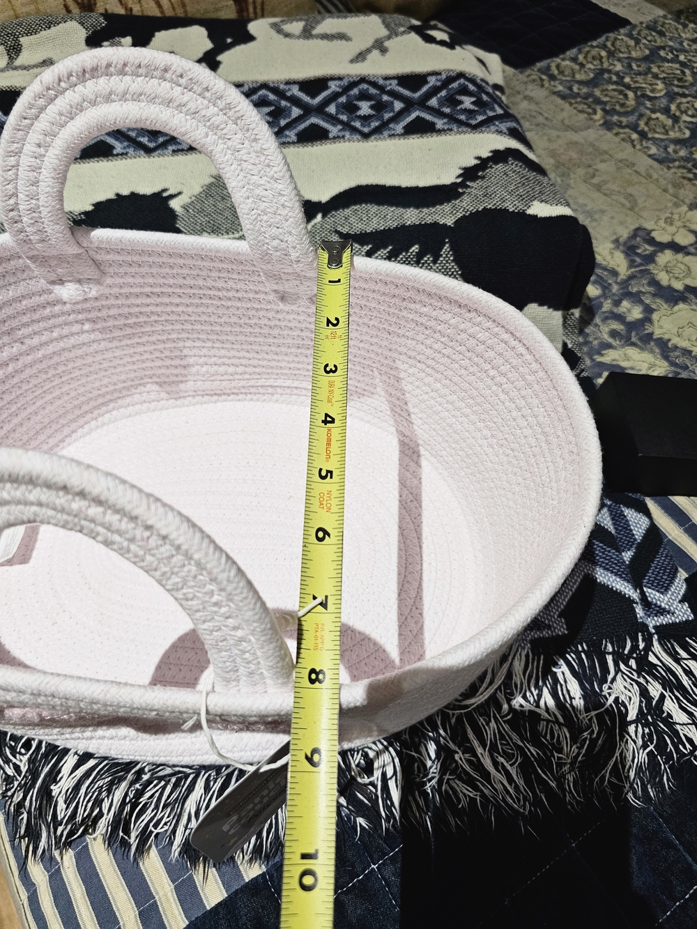 Pink Bow Rope Storage Caddy, NWT - Picture 8 of 9